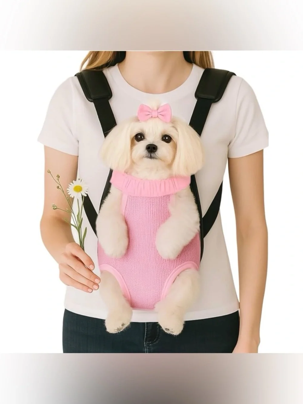 Pet Front Carrier Backpack for Dogs - Pink